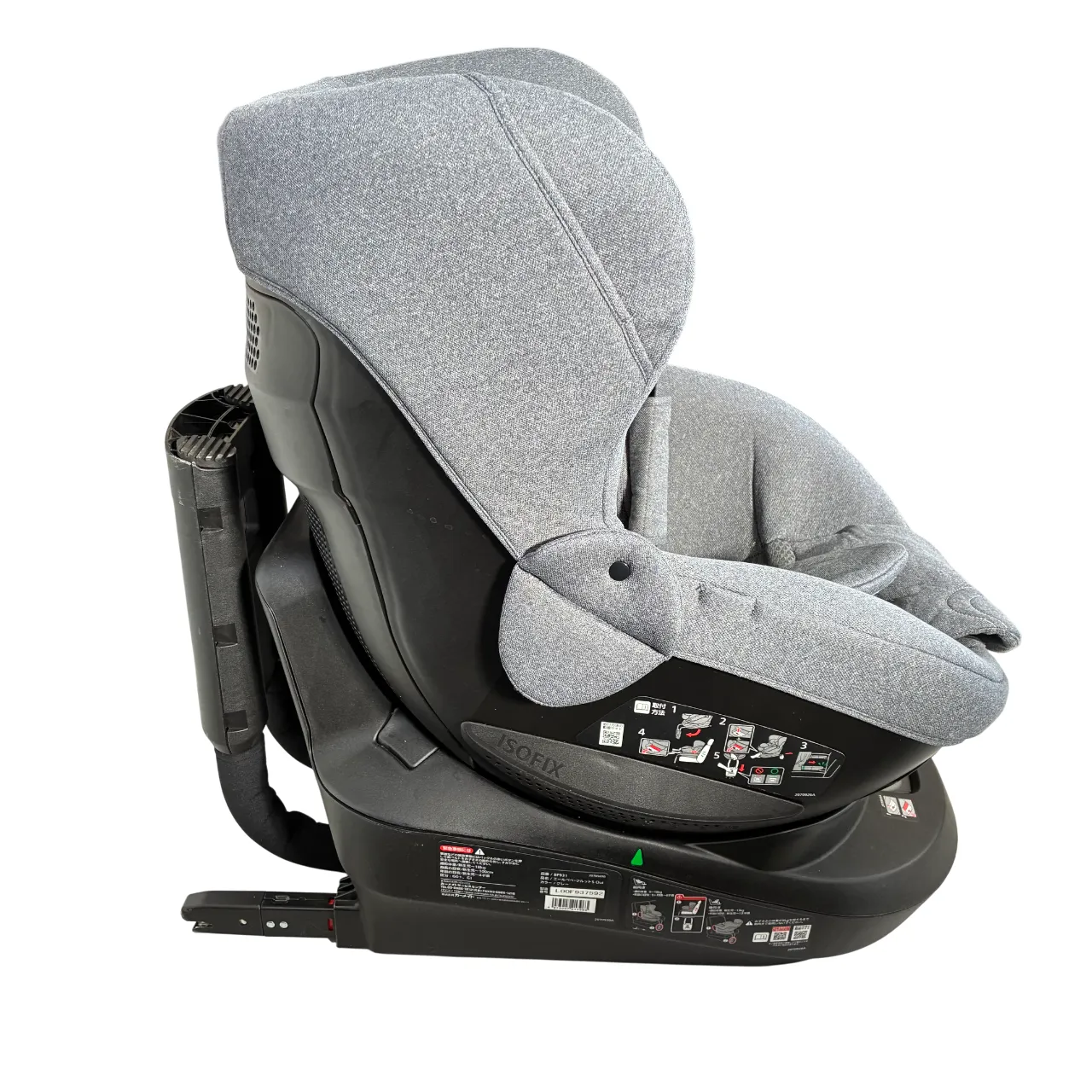 直売格安 エールベベ ISOFIX 車用チャイルドシート グレー クルット5i