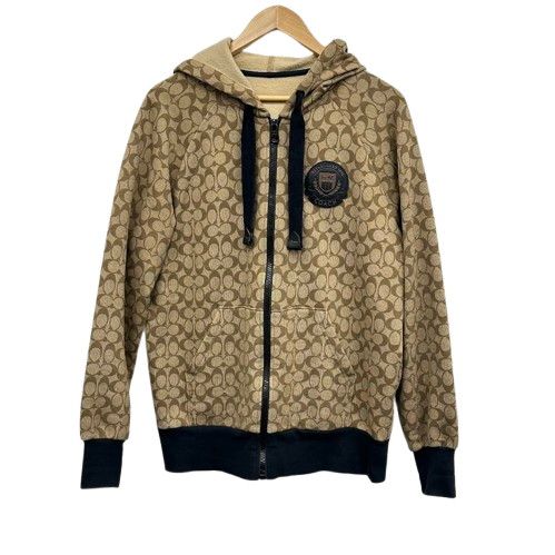 COACH コーチ シグネチャー モノグラム 総柄 フーディ ジップアップ