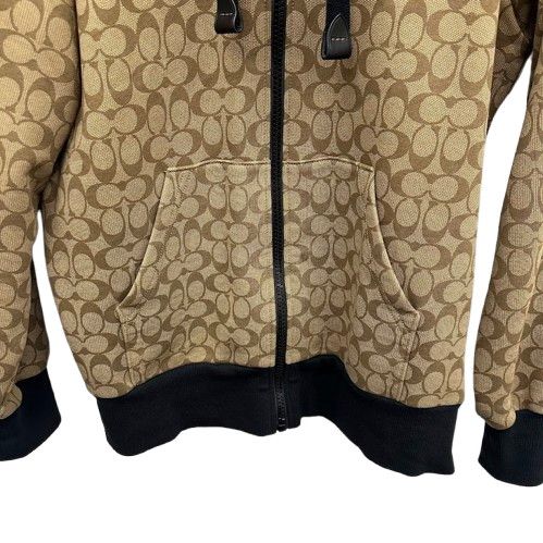 COACH コーチ シグネチャー モノグラム 総柄 フーディ ジップアップ
