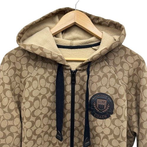 COACH コーチ シグネチャー モノグラム 総柄 フーディ ジップアップ