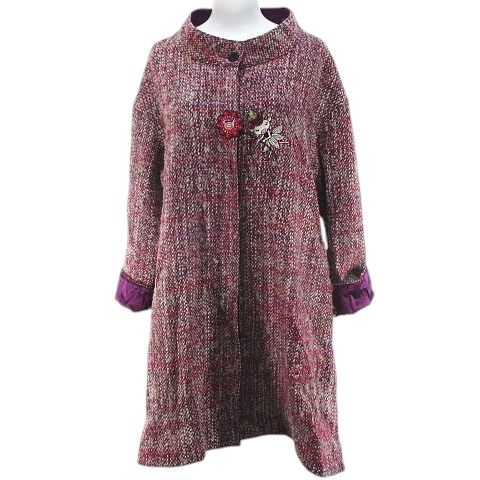 アルベロベロ ダッフルコート ブタさん 紫系 OLLEBOREBLA アルベロベロ ダッフルコート ブタさん 紫系 OLLEBOREBLA アルベロベロ