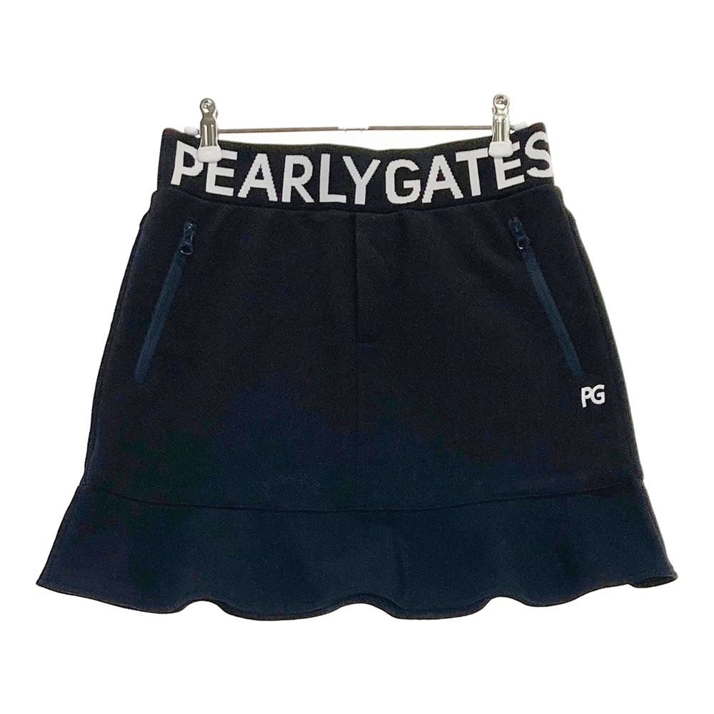 サイズ：0 PEARLY GATES パーリーゲイツ フレアスカート ネイビー系