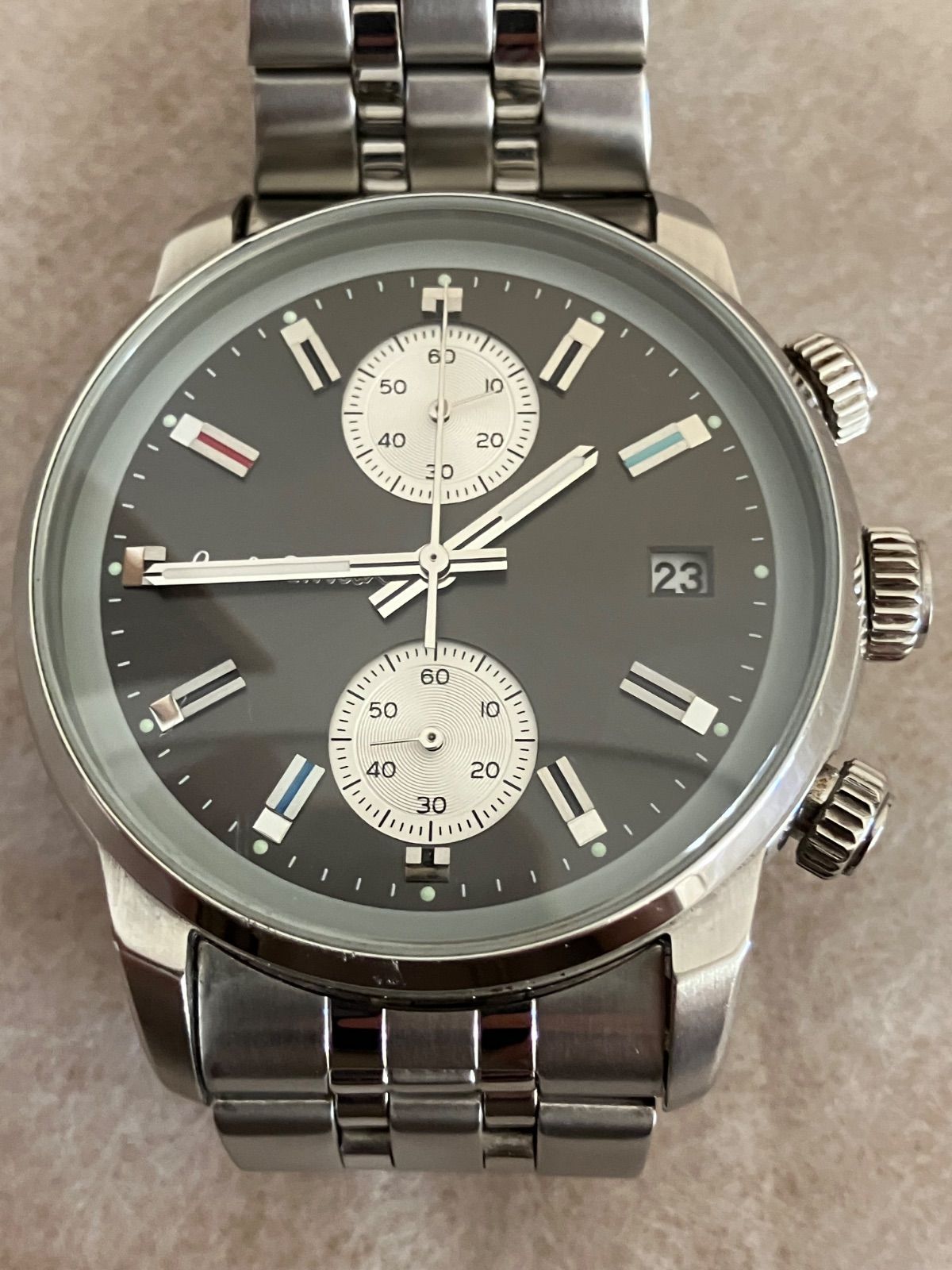 値下げ 稼働★美品★Paul Smith メンズＱＺ腕時計 ケース付属 電池新品 値下げ 稼働☆Paul Smith クロノグラフ メンズ QZ腕時計 電池新品