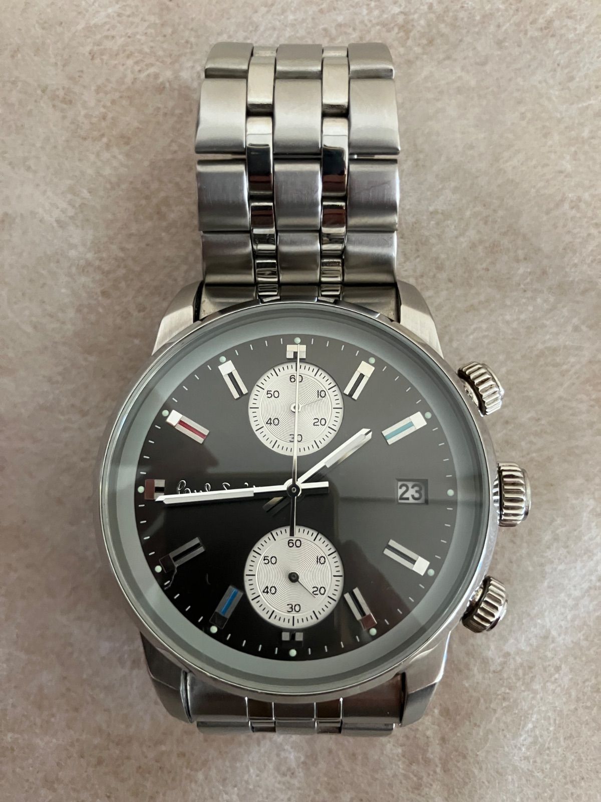 稼働☆Paul Smith クロノグラフ メンズ QZ腕時計 電池新品 - メルカリ