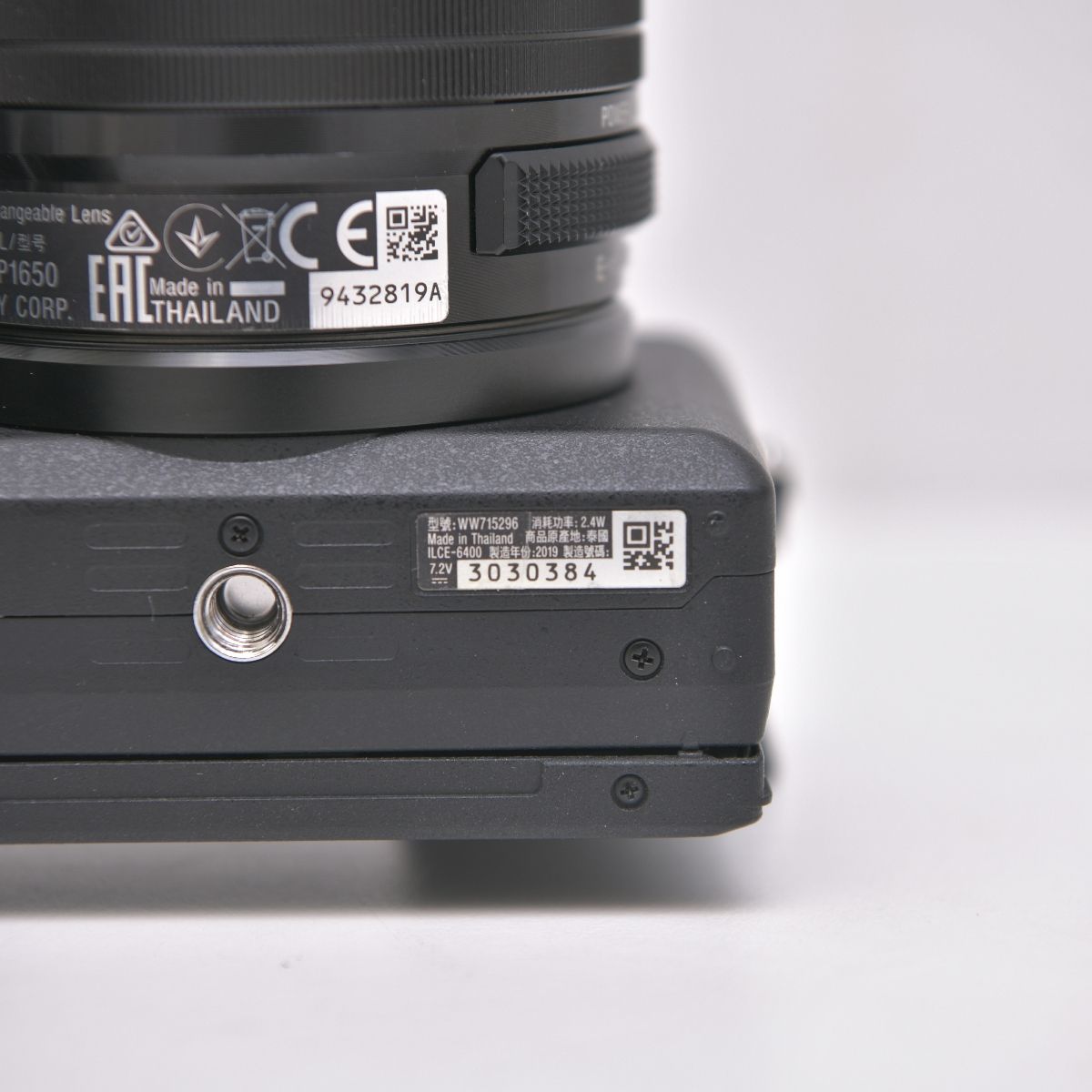 SONY ソニー α6400 WW715296 ミラーレス 一眼 SELP1650 16-50mm OSS