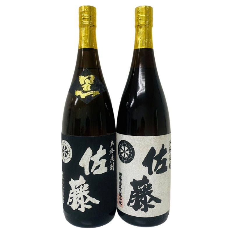 新品未開封★佐藤★黒、白　２本セット 新品未開栓】佐藤 黒×白 1800ml 焼酎 2本セット - メルカリ