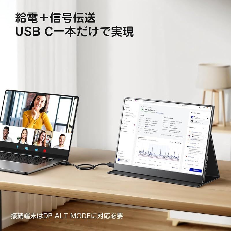 KEEPTIME モバイルモニター 13.5インチ 2K解像度 モバイルディスプレイ