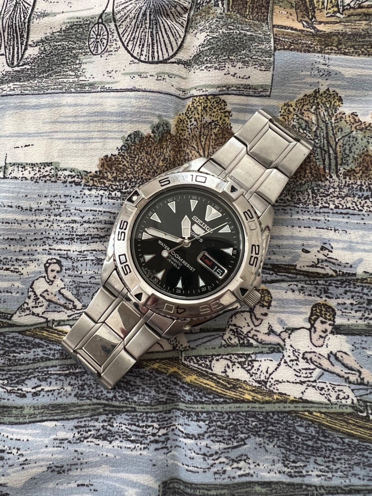 セイコー5 スポーツ☆SEIKO☆自動巻き☆裏スケルトン☆7S36-00Y0☆稼働 