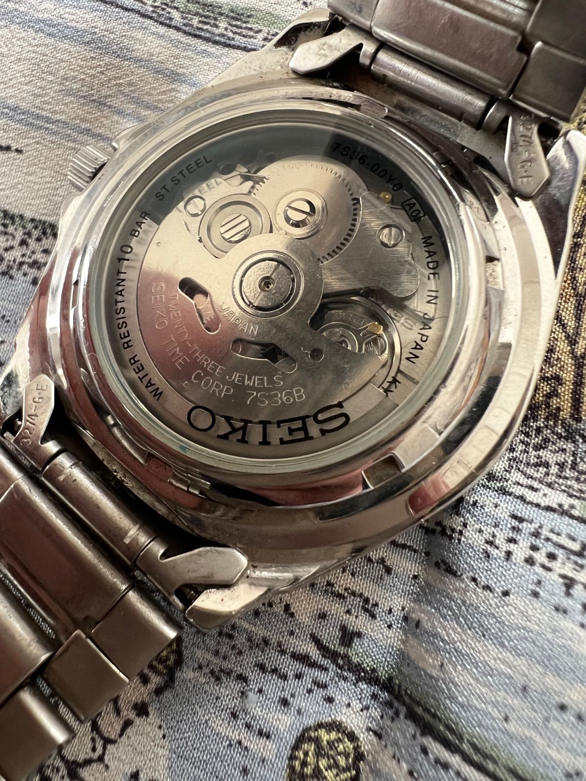 セイコー5 スポーツ☆SEIKO☆自動巻き☆裏スケルトン☆7S36-00Y0☆稼働 