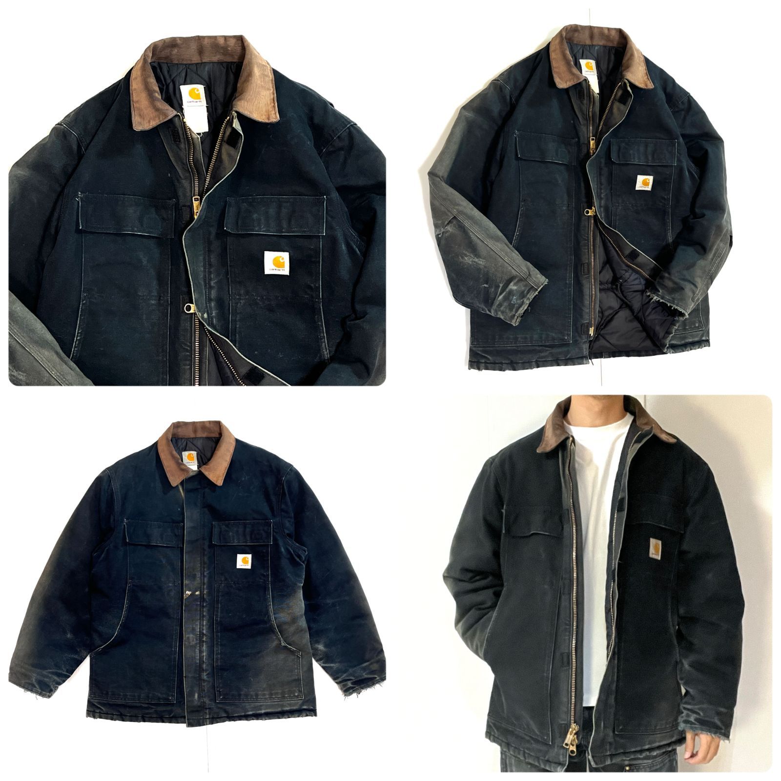 極上フェード 90s 00s C003 BLK Carhartt カーハート トラディショナル
