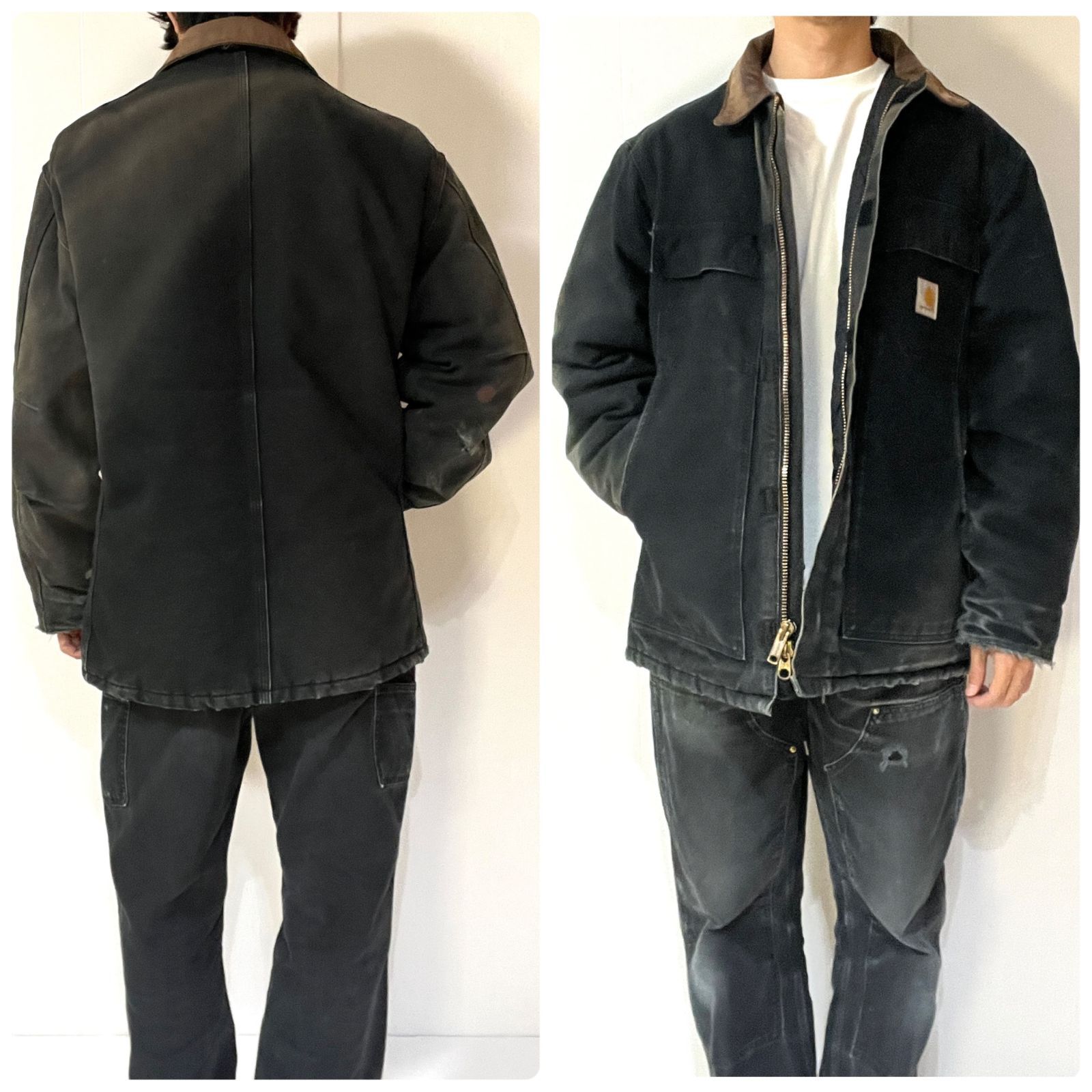極上フェード 90s 00s C003 BLK Carhartt カーハート トラディショナル