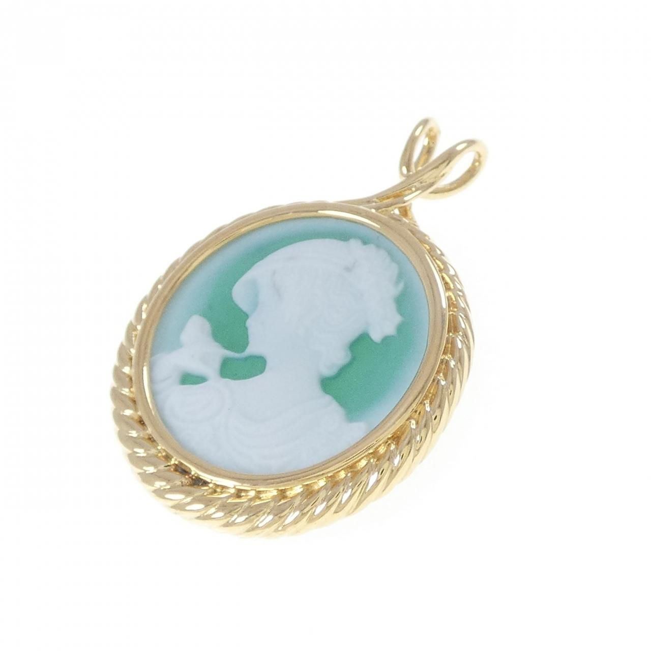 メノウカメオ　ペンダント K18YG メノウカメオ ペンダント - メルカリ