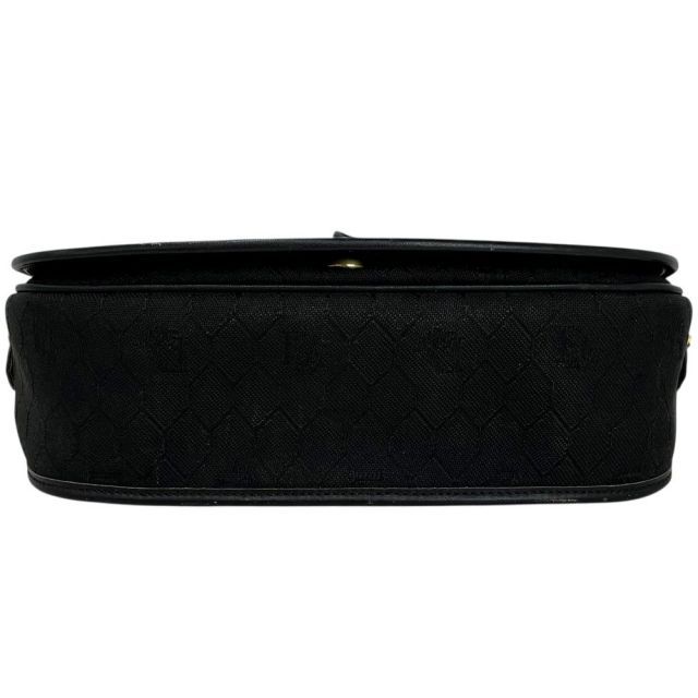 Dior ハニカム柄 ショルダーバッグ ブラック PVC×レザー ディオール