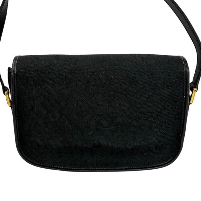 Dior ハニカム柄 ショルダーバッグ ブラック PVC×レザー ディオール