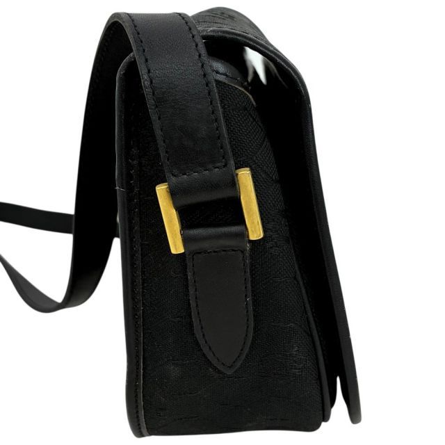 Dior ハニカム柄 ショルダーバッグ ブラック PVC×レザー ディオール