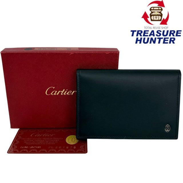 Cartier パシャ レザー カードケース L3000132 ブラック カルティエ