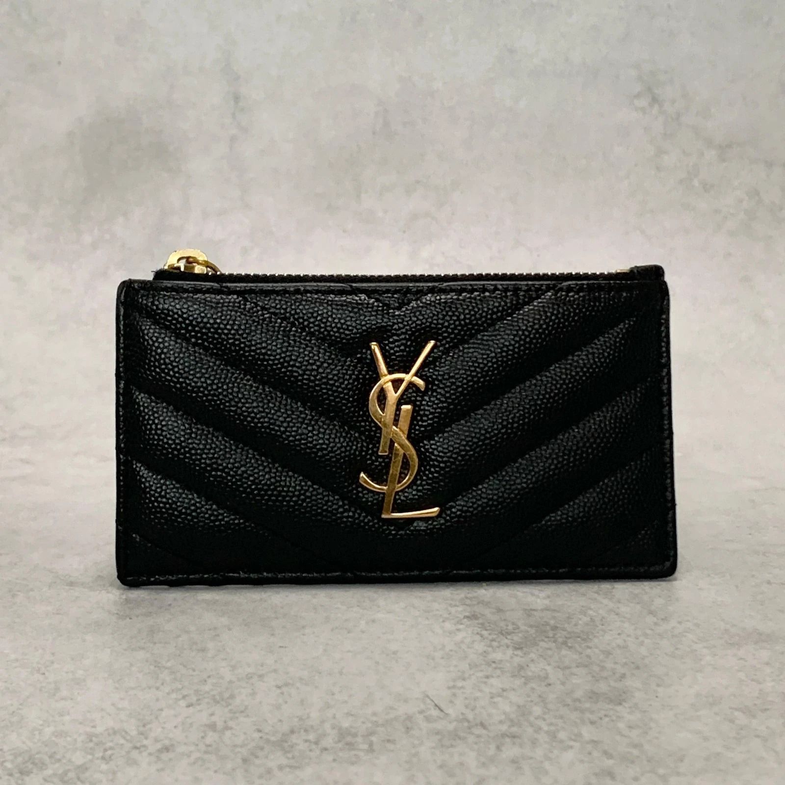 サンローラン フラグメント YSL カサンドラ キルティング コインケース