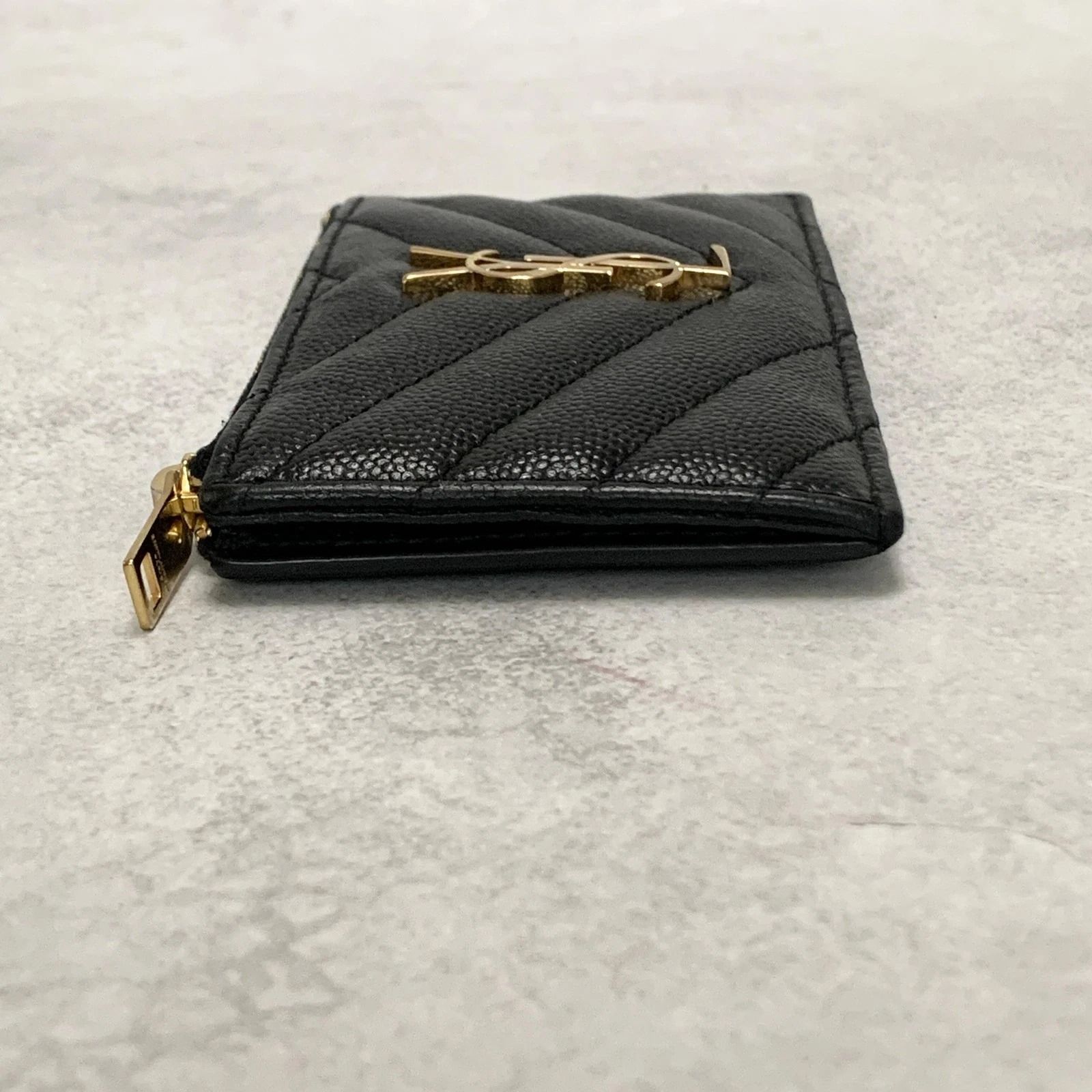サンローラン フラグメント YSL カサンドラ キルティング コインケース