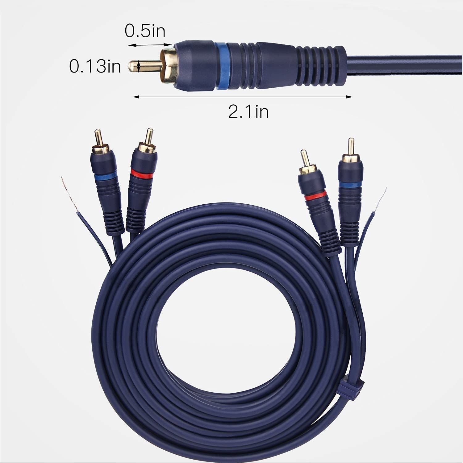 Ullnosoo アース線付きRCAケーブル、6フィートのターンテーブル