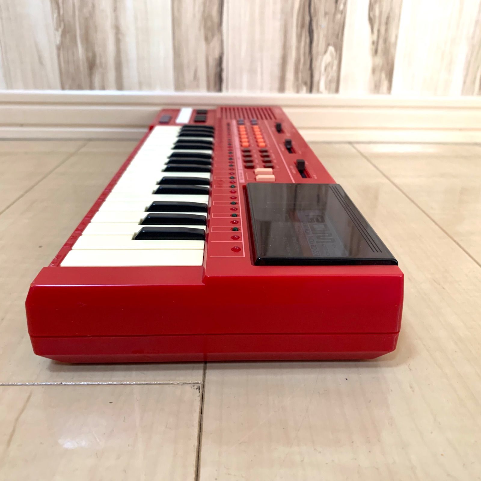 希少品、動作品】CASIO PT-80 赤 ポータブルキーボード /ROM PACK Ro