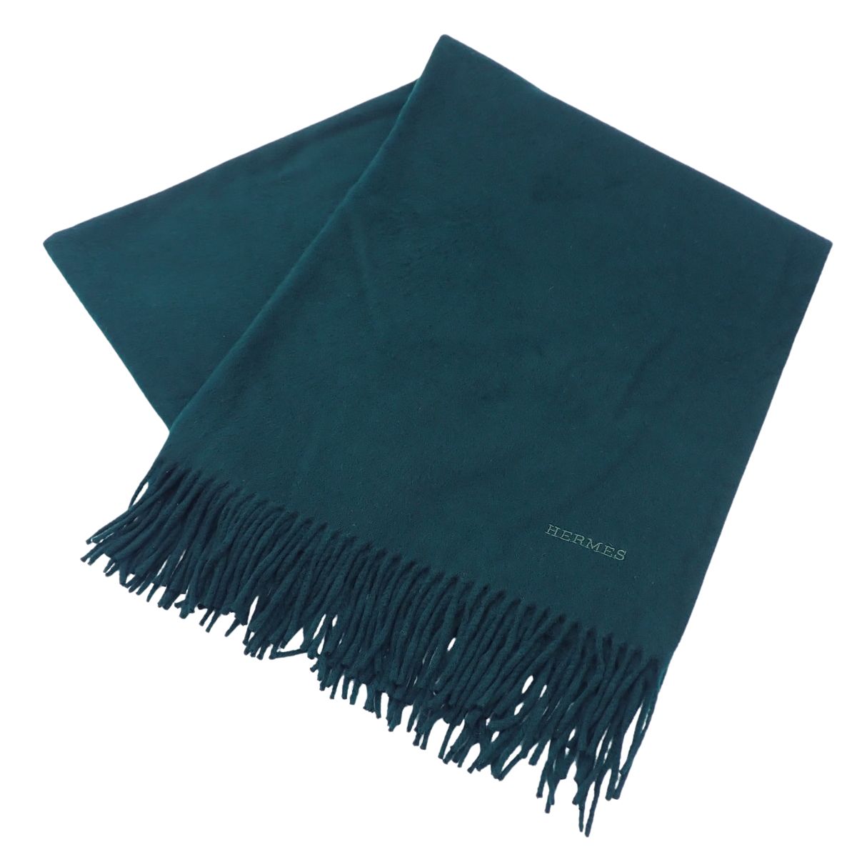 HERMÈS-PARIS カシミヤ ストール グリーン HERMES （新品・未使用品）エルメス タータン チェック ブランケット