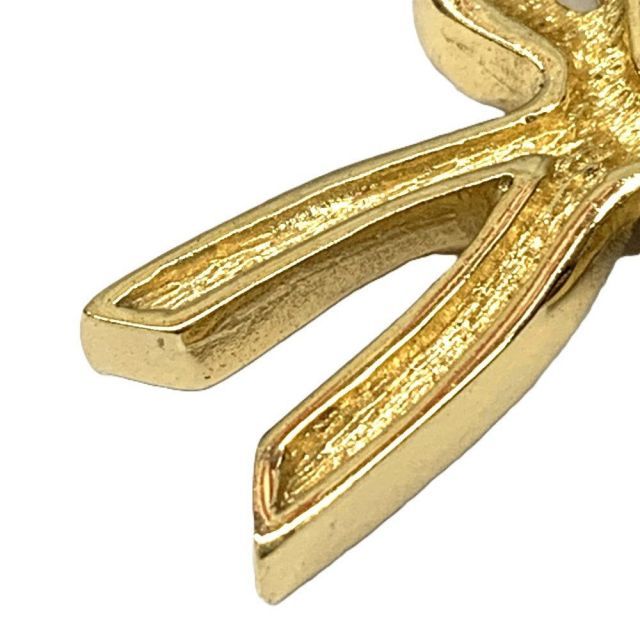 Christian Dior CDロゴ リボンモチーフ ネックレス ゴールドカラー