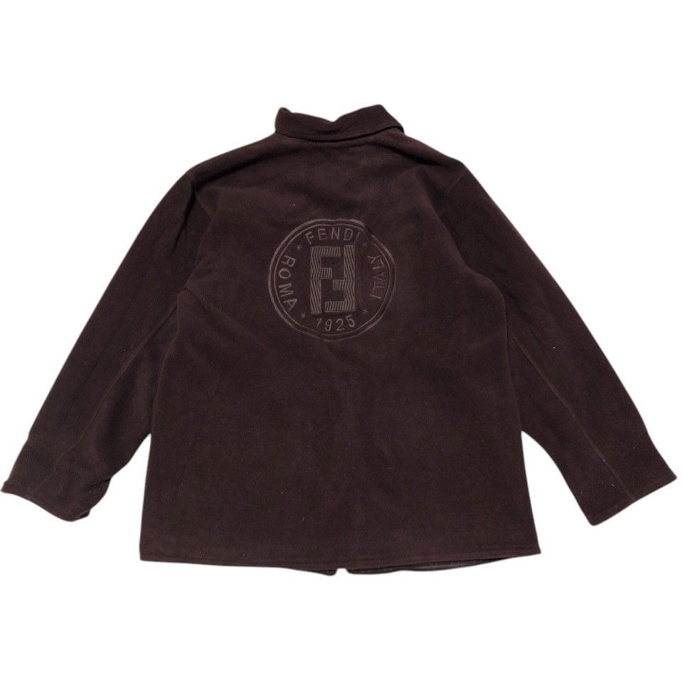 希少 90s FENDI フェンディ ズッカ柄 リバーシブル フリースジャケット