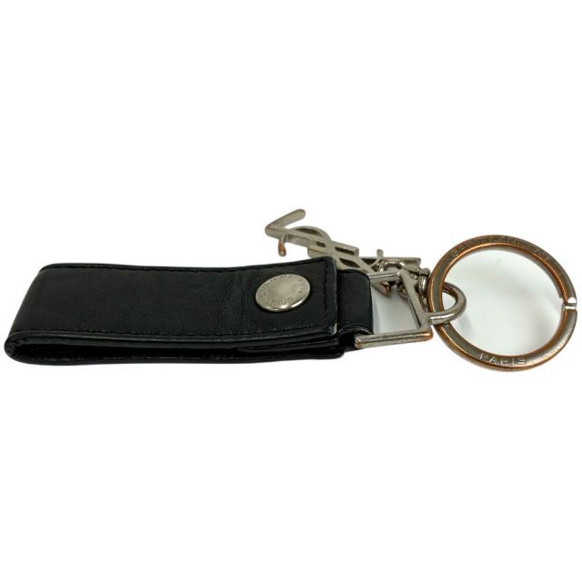 SAINT LAURENT レザー キーリング ブラック サンローラン