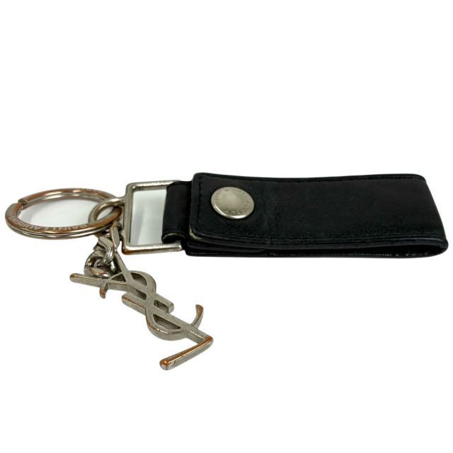 SAINT LAURENT レザー キーリング ブラック サンローラン