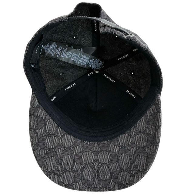 COACH ジャガードシグネチャー ベースボールハット CW766 サイズM/L(頭