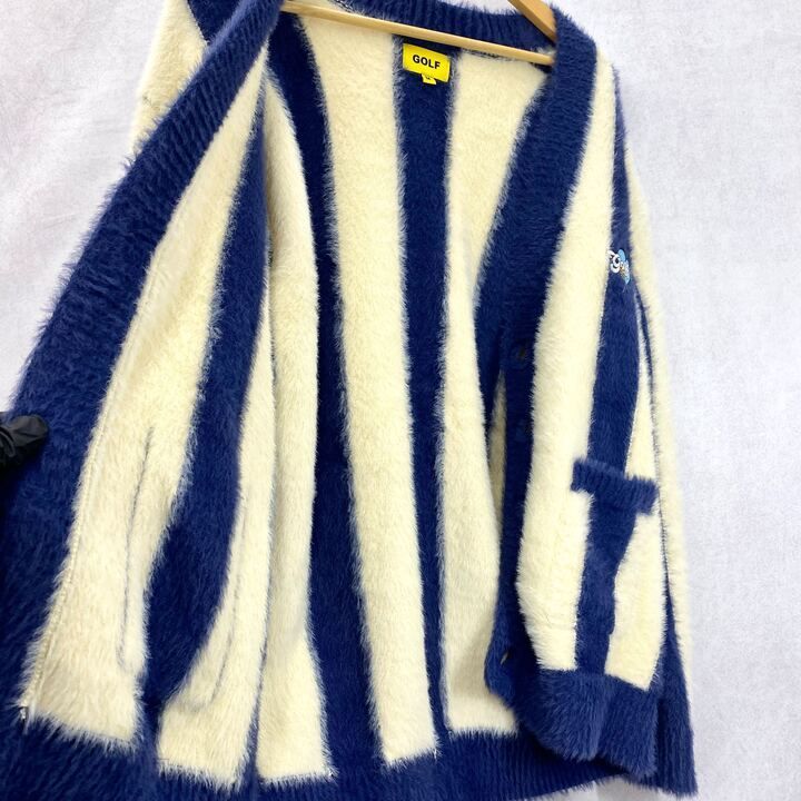 美品　golf wang モヘアシャギーニットカーディガン 美品 golf wang モヘアシャギーニットカーディガン