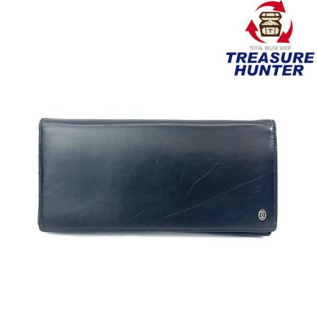 Cartier(カルティエ) パシャ 二つ折り長財布 レザー ブラック フランス