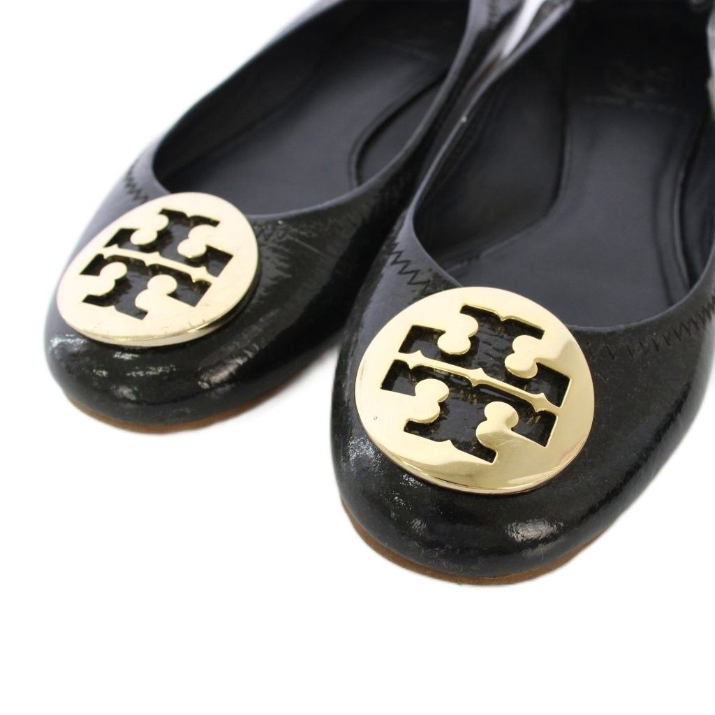 トリーバーチ　黒エナメル　バレーシューズ トリーバーチ TORY BURCH バレエシューズ フラットシューズ エナメル