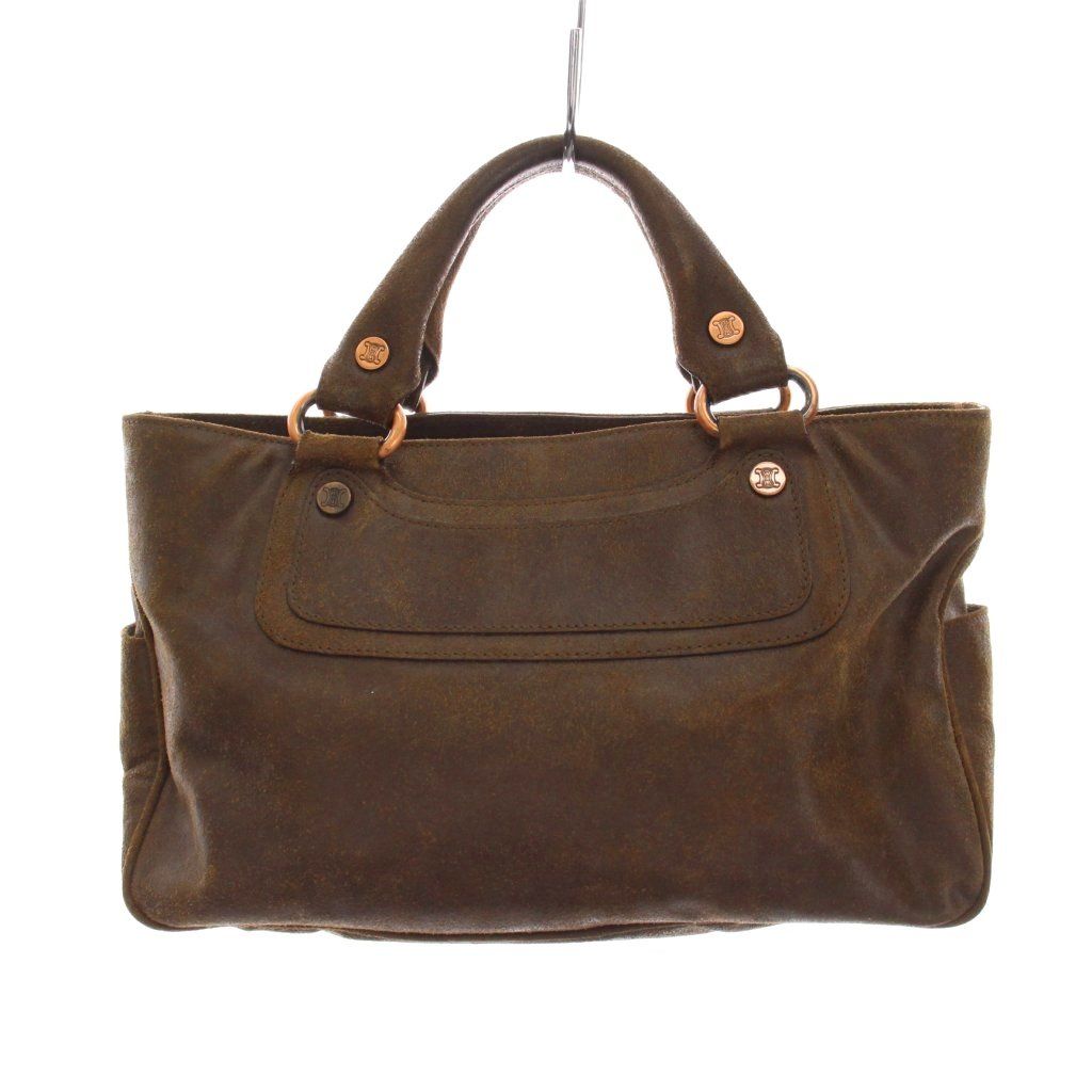 セリーヌ CELINE ブギーバッグ ハンドバッグ スエード ブラウン CE00