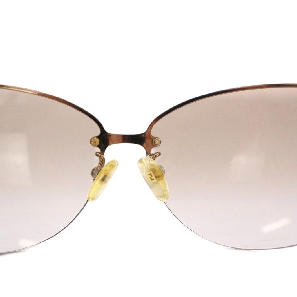 フェンディ FENDI ズッカ柄 ロゴ サングラス 65□11 ブラウン FS483