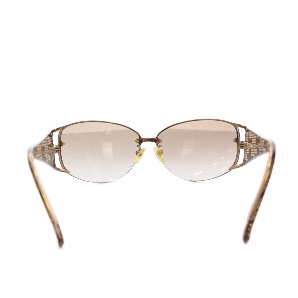 フェンディ FENDI ズッカ柄 ロゴ サングラス 65□11 ブラウン FS483