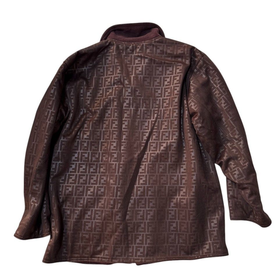 希少 90s FENDI フェンディ ズッカ柄 リバーシブル フリースジャケット