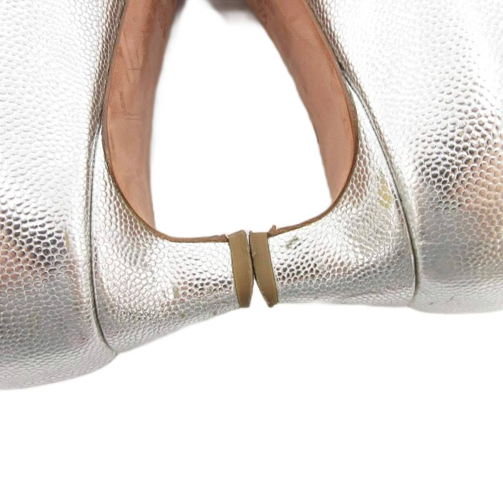 PELLICO ペリーコ ANELLI シルバー ポインテッドトゥ パンプス ペリーコ PELLICO ANELLI アネッリ ポインテッドトゥ パンプス 型押