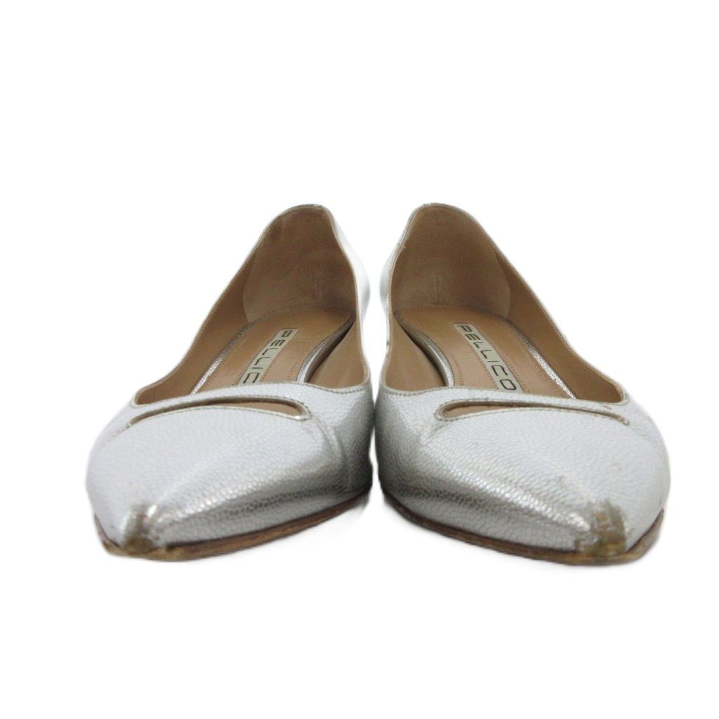 PELLICO ペリーコ ANELLI シルバー ポインテッドトゥ パンプス ペリーコ PELLICO ANELLI アネッリ ポインテッドトゥ パンプス 型押