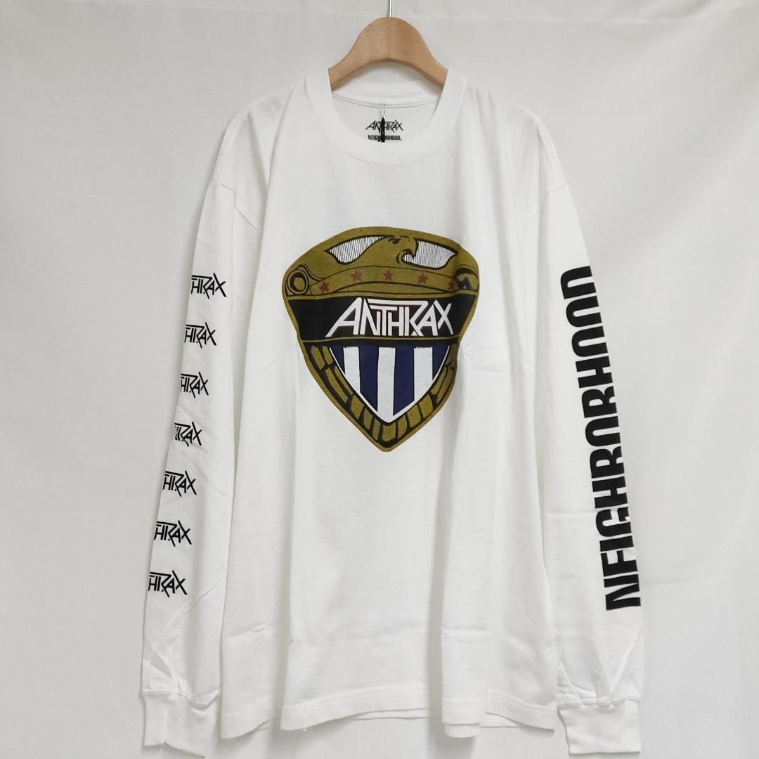 新品 未使用 NEIGHBORHOOD アンスラックスコラボ ロンT 長袖 ホワイト