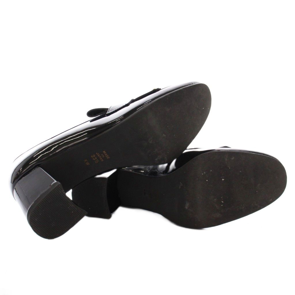 ダイアナ DIANA インステップパンプス ローファー エナメル 23.5cm 黒