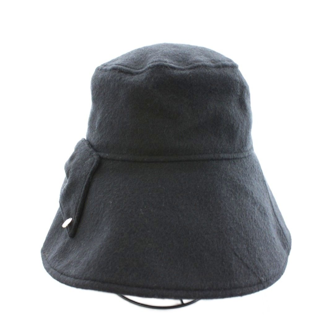 アシーナ ニューヨーク Athena New York ハット 帽子 リボン ウール 黒