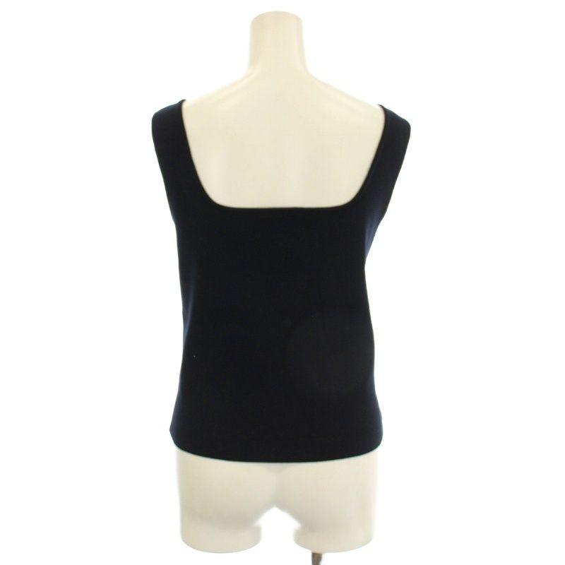 デイジーリンフォクシー DAISY LIN For FOXEY Stylish Tank リブニット タンクトップ ノースリーブ カットソー 40 ネイビー 紺 07338 G