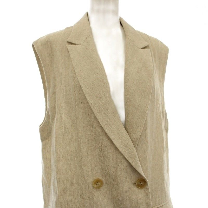 GALLARDAGALANTE ガリャルダガランテ リネンダブルベスト2 GALLARDAGALANTE（ガリャルダガランテ）の「リネンダブルベスト2