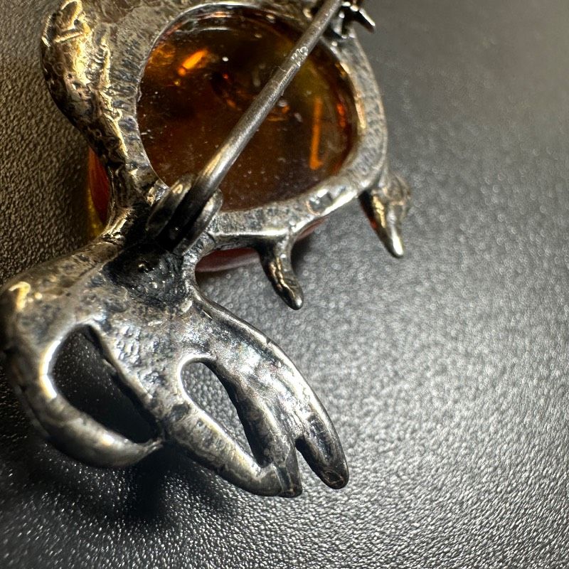 vintage】琥珀 アンバー 魚 刻印 シルバー 希少 GT-W5 - メルカリ