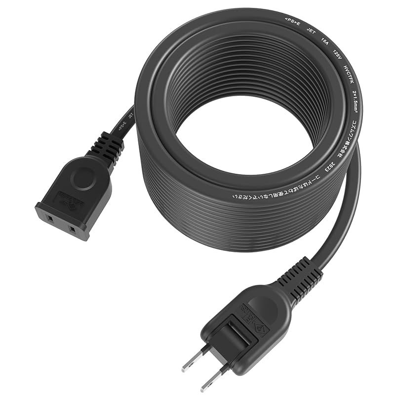  AKIRARI 延長コード 10m 電源タップ 1個口 【断線に強い】 耐寒 耐熱 ブラック 15A 1500W 二重被覆 延長ケーブル 電源延長コード トラッキング 火災予防絶縁キャップ スイングプラグ ソフト 0.1m～10 工具