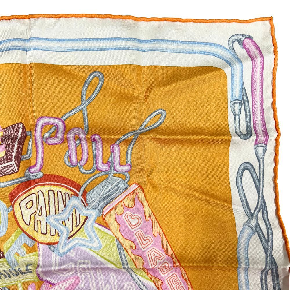 HERMES エルメス 23SS シルク スカーフ カレ45 Chevaloscope Neon