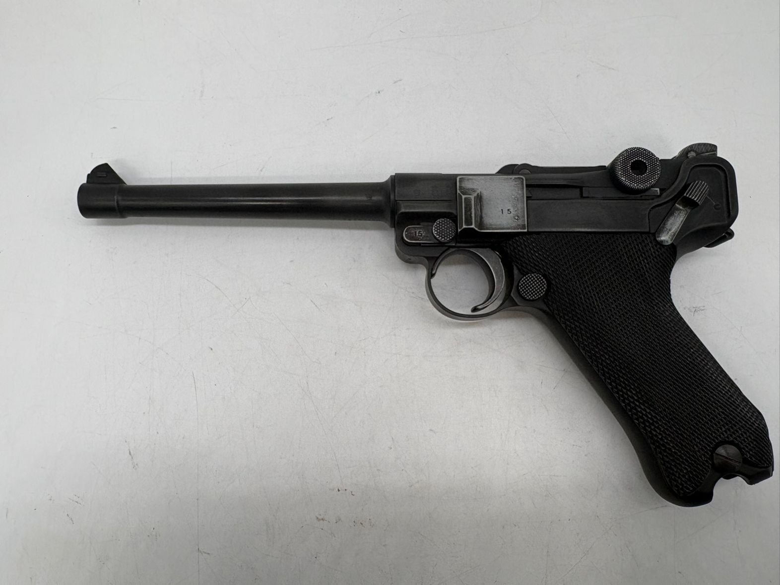 タナカワークス　LUGER P-08 エアーソフトガン(ジャンク) ♪0147 ジャンク タナカワークス LUGER P-08 Mat Metal 6inch ガスガン