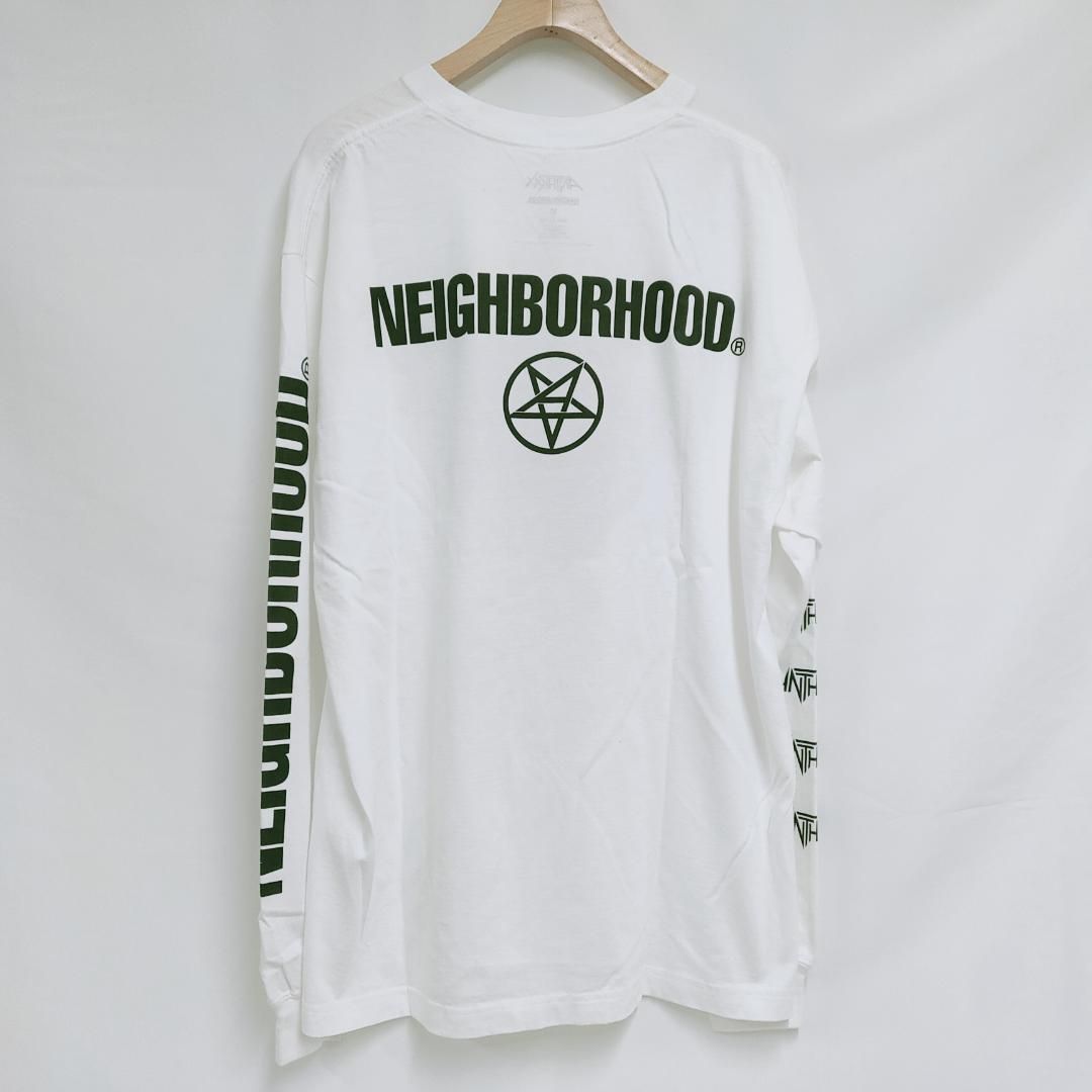 新品 未使用 NEIGHBORHOOD アンスラックスコラボ ロンT 長袖 ホワイト