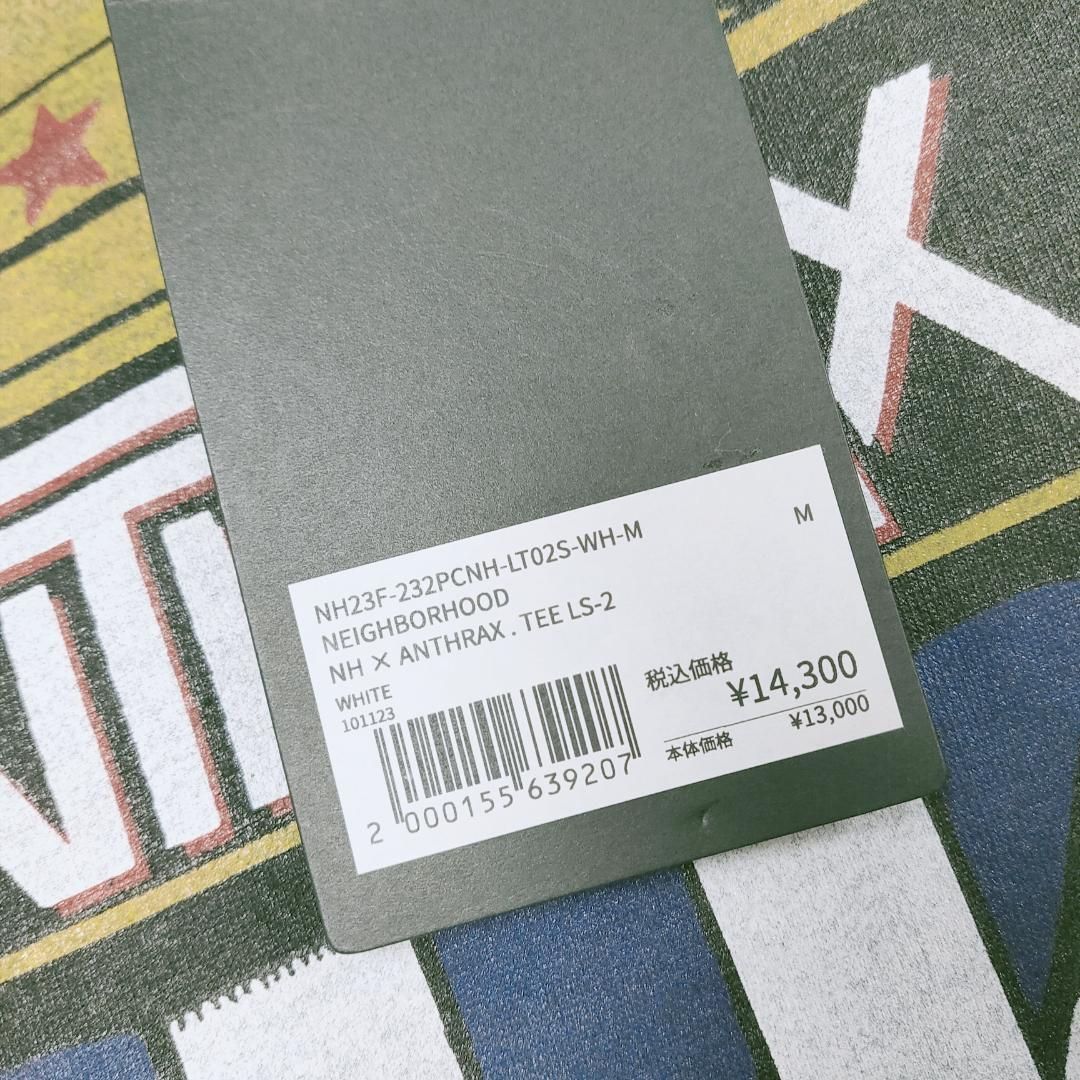 新品未使用！定価以下！ネイバーフッド × アンスラックス コラボTシャツ XL 新品 未使用 NEIGHBORHOOD アンスラックスコラボ ロンT 長袖 ホワイト